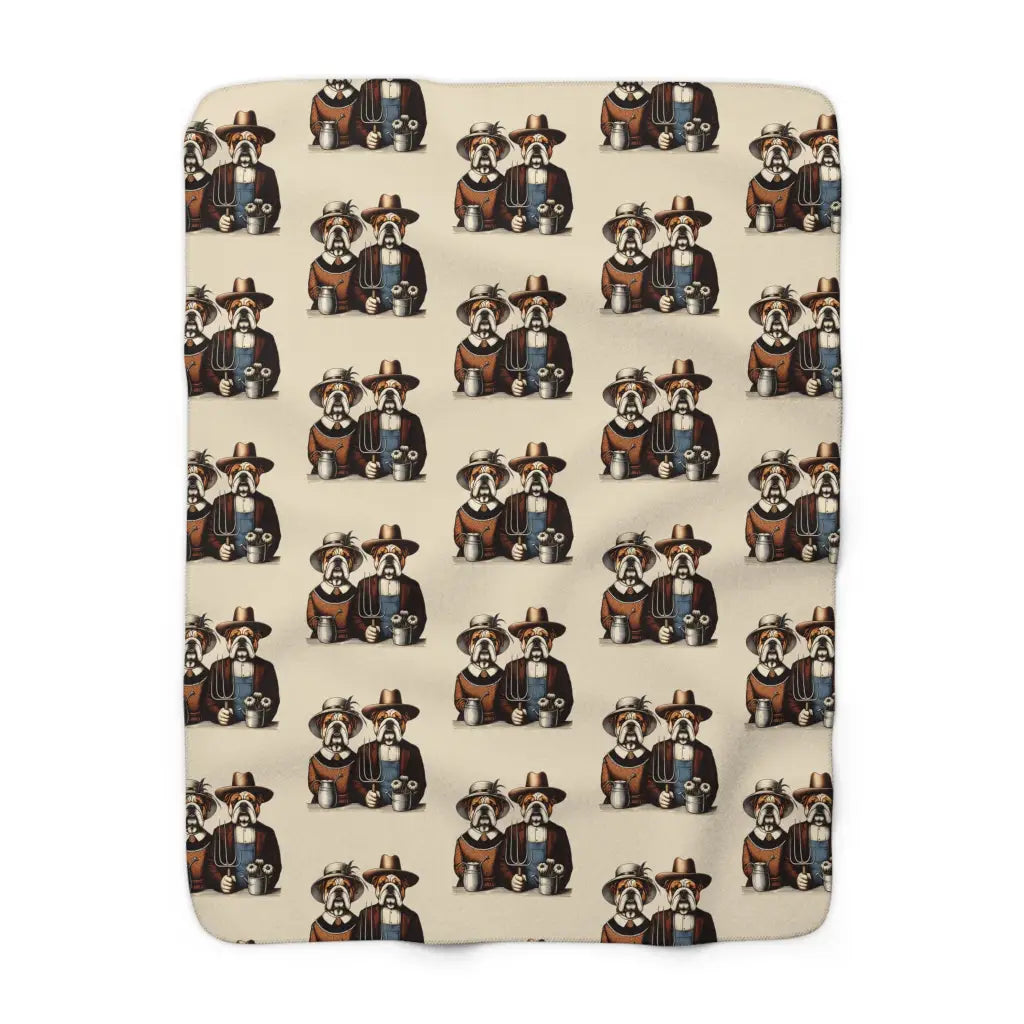 American Bulldogthic Sherpa Fleece Blanket – Cozy Up