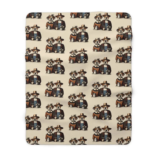 American Bulldogthic Sherpa Fleece Blanket – Cozy Up
