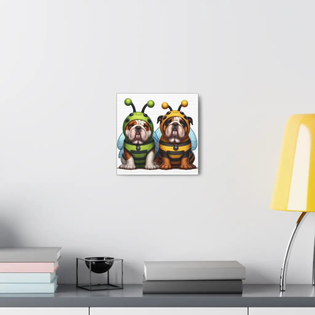 Bug Buddies Bulldogs Canvas: Adorable Insect Couture!