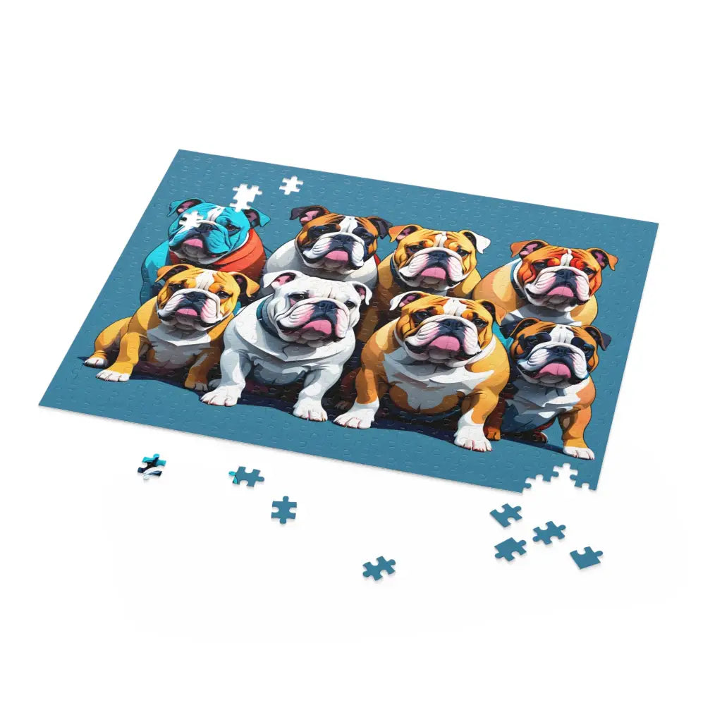 Bulldog Bonanza Jigsaw Puzzle: A Playful Gathering