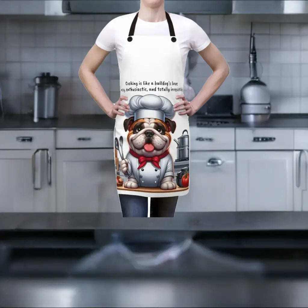 Bulldog Chef Delight Apron: Cooking Up Canine Culinary