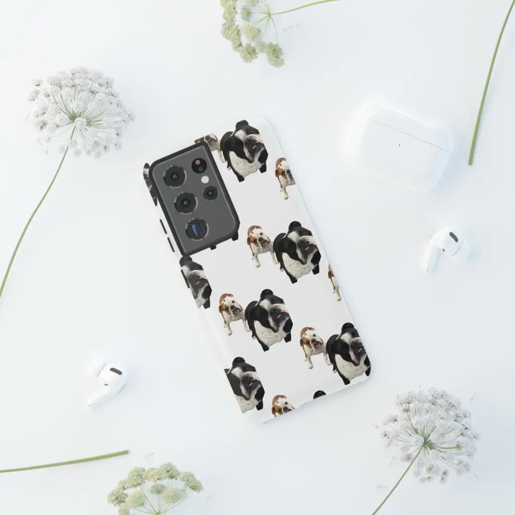 Bulldog Elegance Dual-Layer Phone Case Limited Custom Design