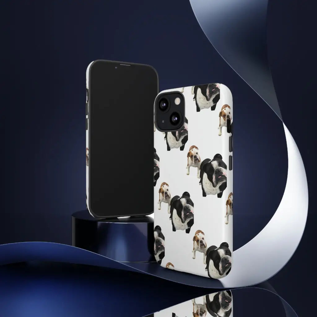 Bulldog Elegance Dual-Layer Phone Case Limited Custom Design