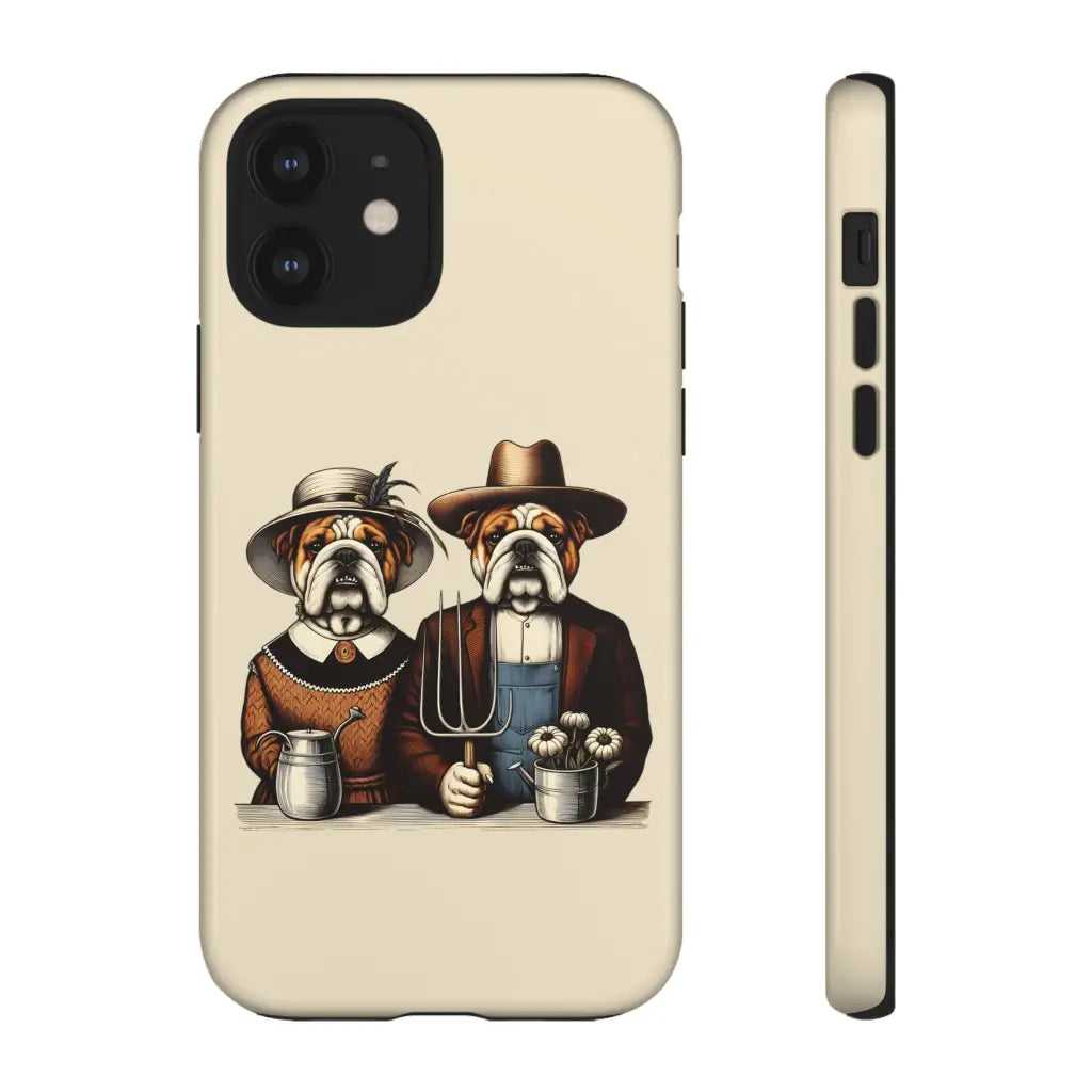 Bulldog Gothic Masterpiece Phone Case - iPhone 12 / Glossy