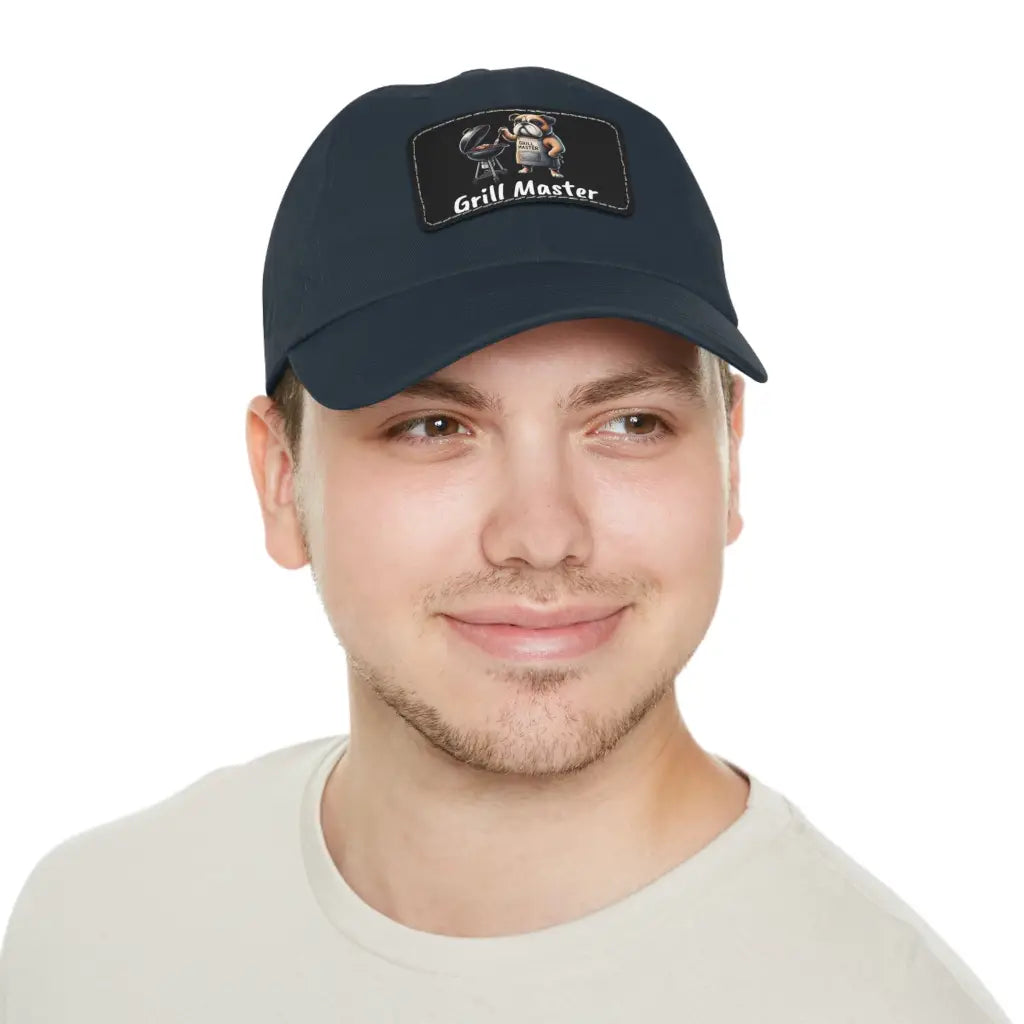 Bulldog Grill Master Dad Hat with BBQ Patch - Navy / Black
