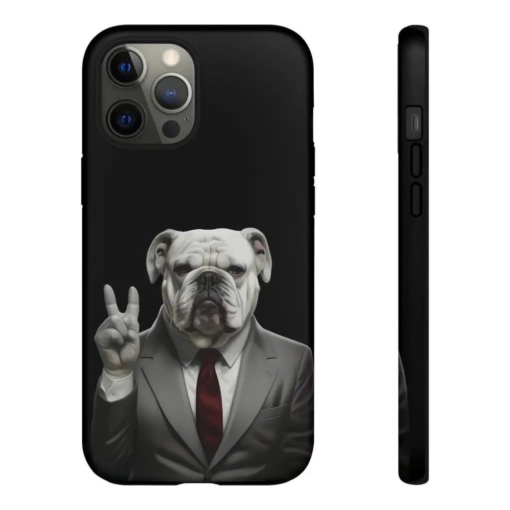 Bulldog Nixon Presidential Paws Phone Case - iPhone 12 Pro