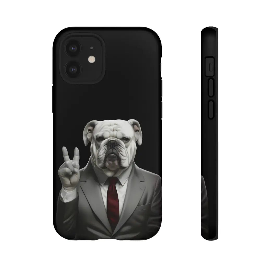 Bulldog Nixon Presidential Paws Phone Case - iPhone 12 Mini