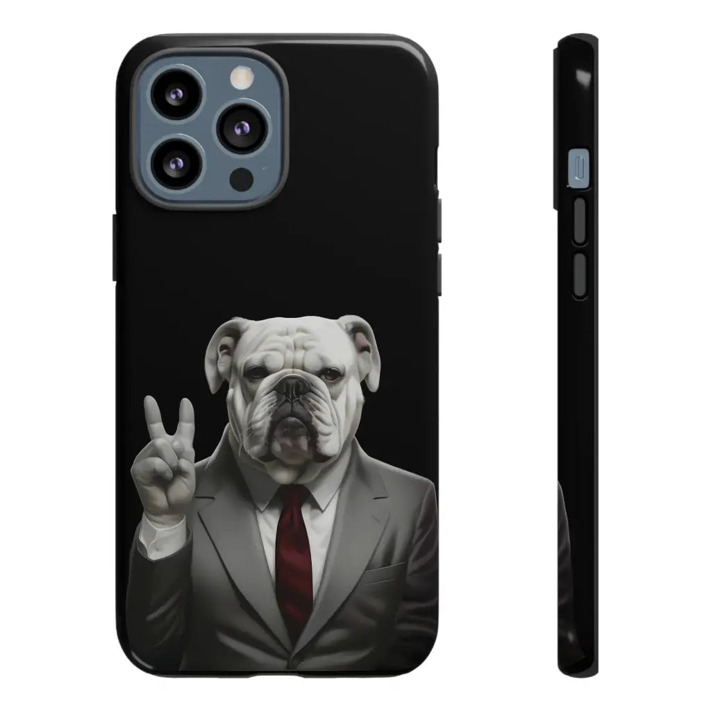 Bulldog Nixon Presidential Paws Phone Case - iPhone 13 Pro