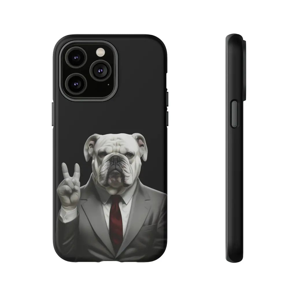 Bulldog Nixon Presidential Paws Phone Case - iPhone 14 Pro