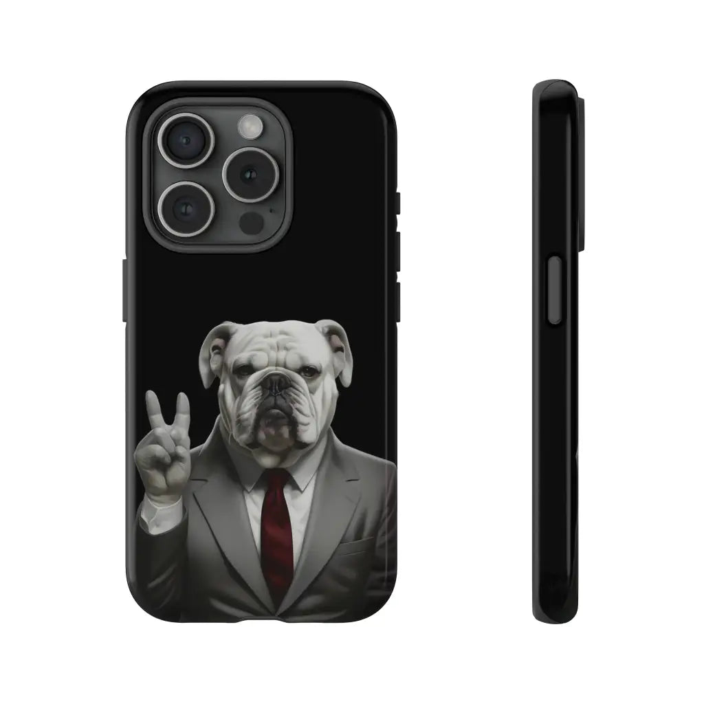 Bulldog Nixon Presidential Paws Phone Case - iPhone 15 Pro
