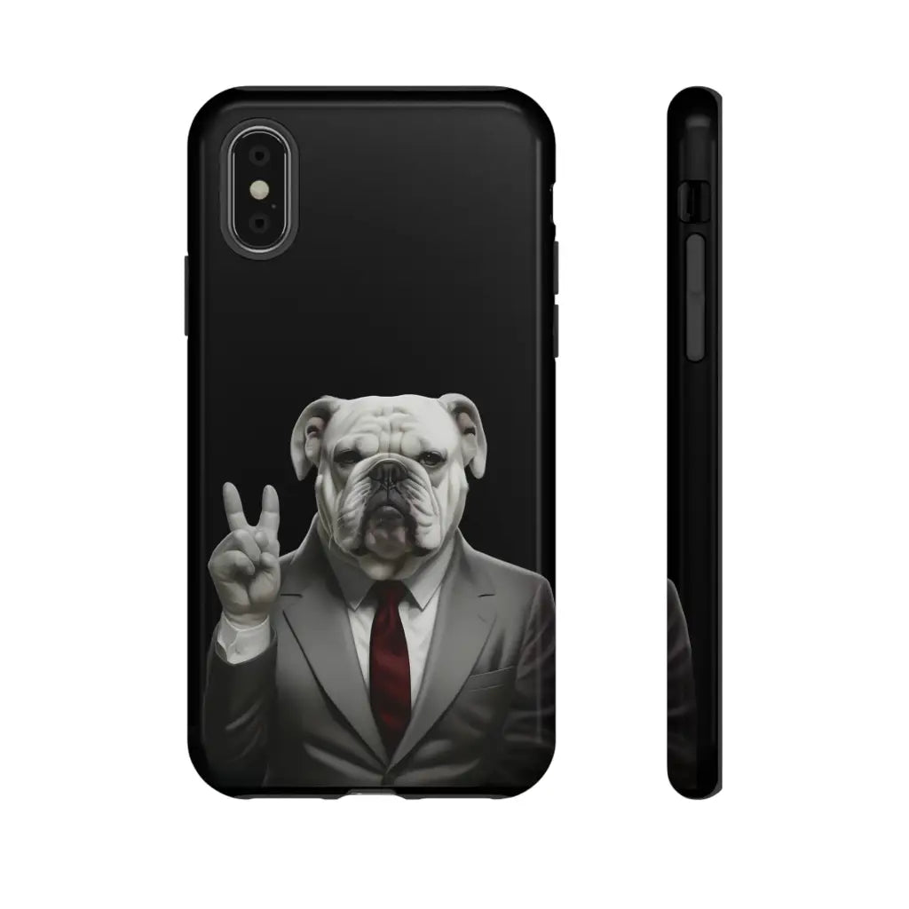 Bulldog Nixon Presidential Paws Phone Case - iPhone X