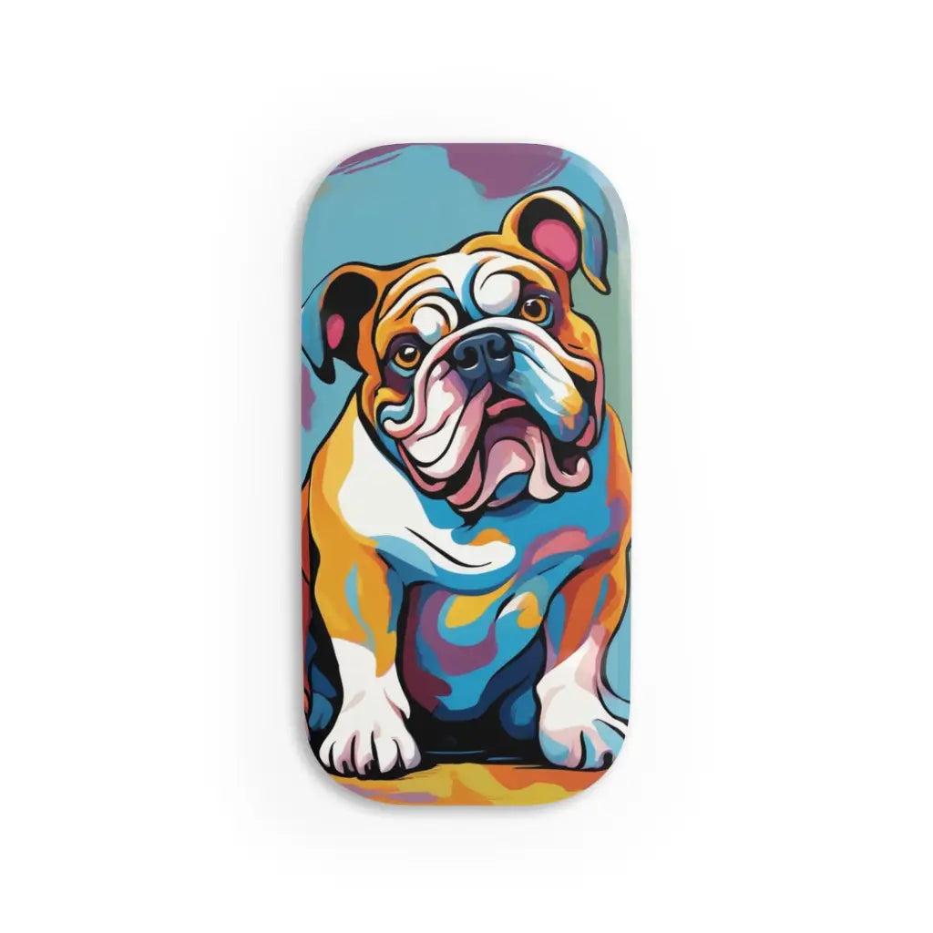 Bulldog Pastel Phone Click-On Grip: Unleash