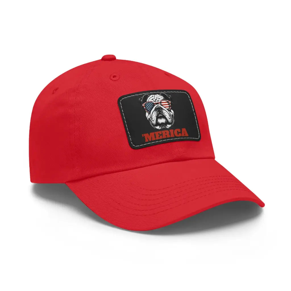 Bulldog Patriot Dad Hat with America Patch - Hats