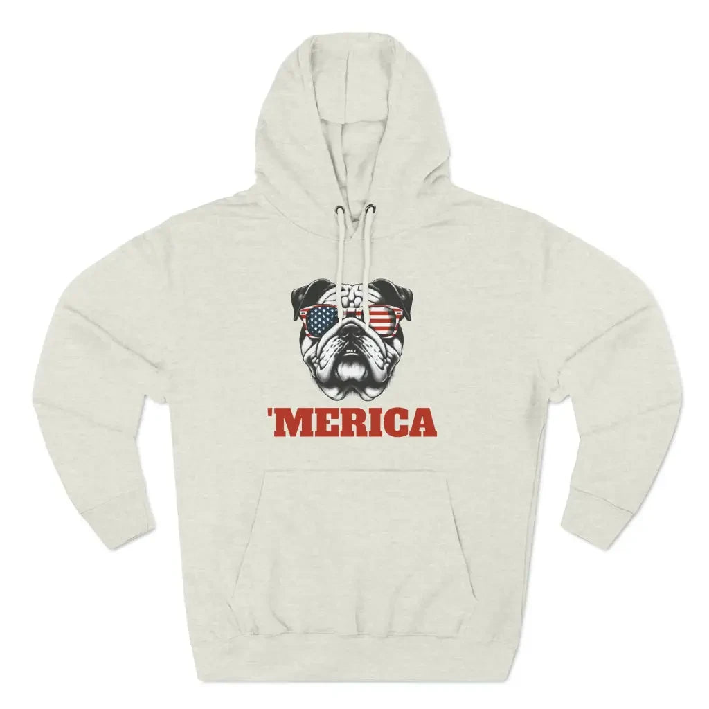 Bulldog Patriot Vibes Hoodie: Cozy Canine Fashion