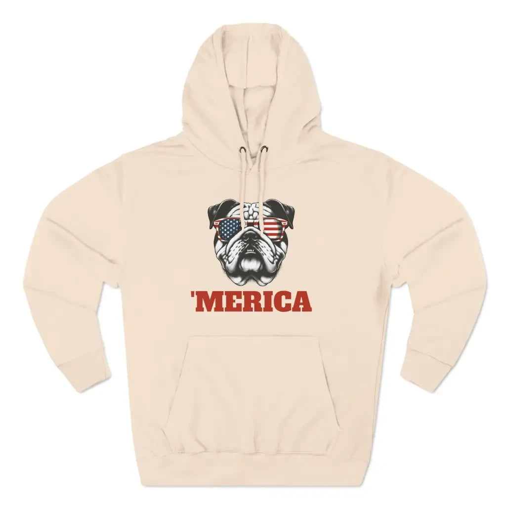 Bulldog Patriot Vibes Hoodie: Cozy Canine Fashion
