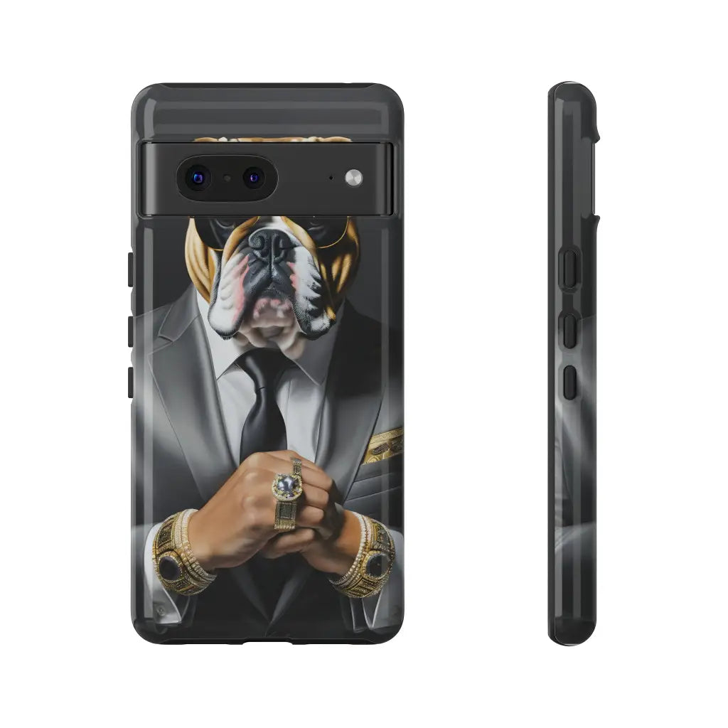 Bulldog Silver Suit Vibes Dual-Layer Phone Case - Google