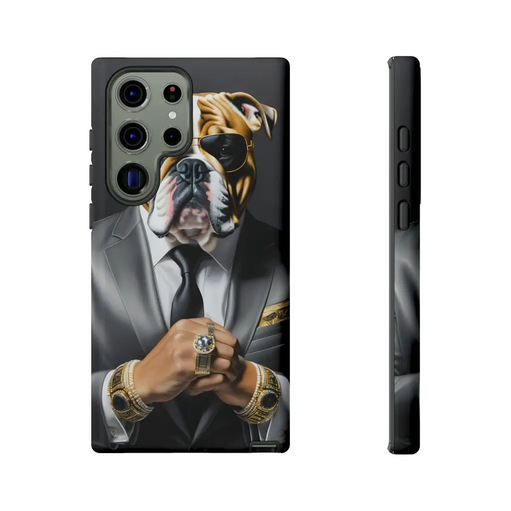 Bulldog Silver Suit Vibes Dual-Layer Phone Case - Samsung