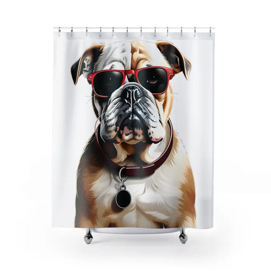 Bulldog Sun Seeker Shower Curtain: A Splash of Canine
