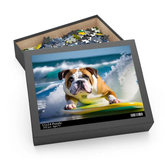 Bulldog Surfer Paradise Jigsaw Puzzle - Wave of Fun 14’