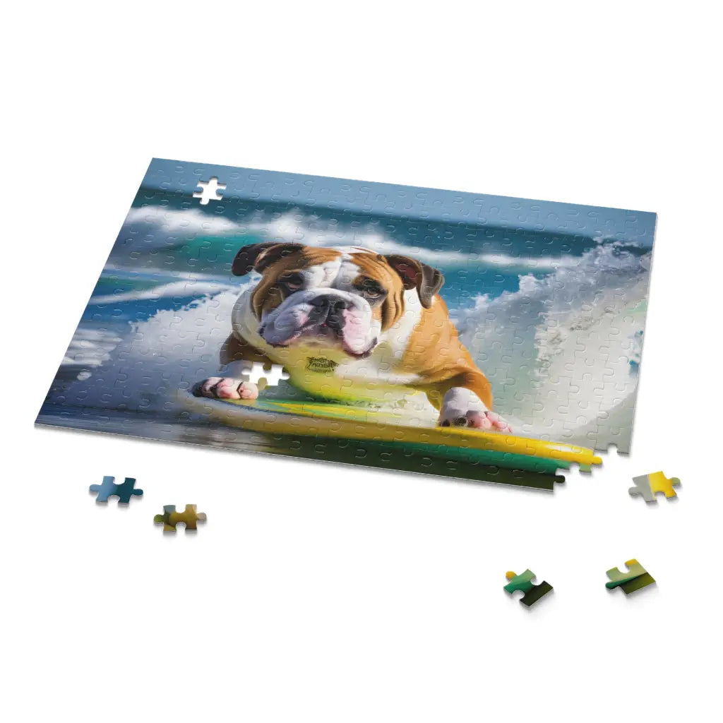 Bulldog Surfer Paradise Jigsaw Puzzle - Wave of Fun
