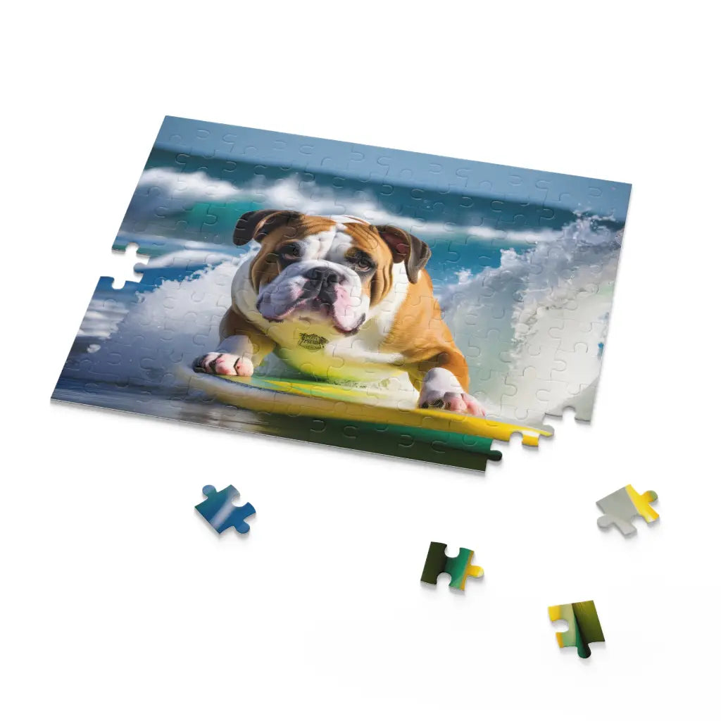 Bulldog Surfer Paradise Jigsaw Puzzle - Wave of Fun