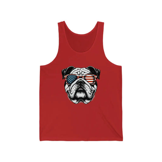 Bulldog Swagger Shades Tank - XS / Red Top