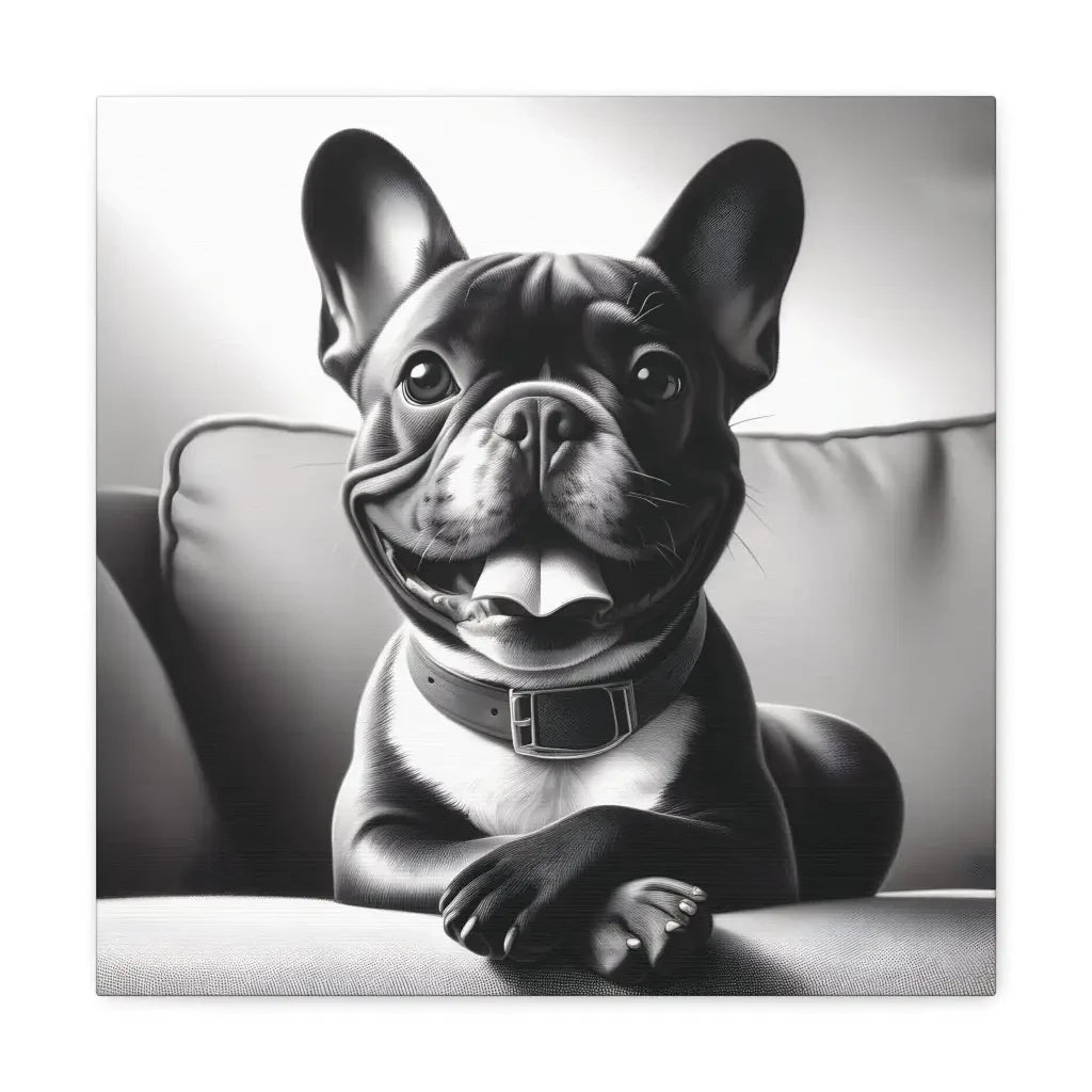 Chic and Composed: French Bulldog Elegance Canvas - 10″ x