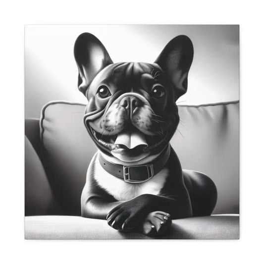 Chic and Composed: French Bulldog Elegance Canvas - 20″ x