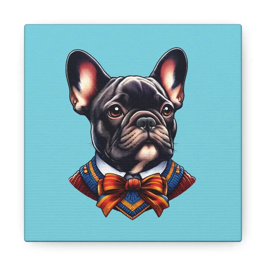 Dapper French Bulldog in Blue Canvas - 10″ x / 1.25’