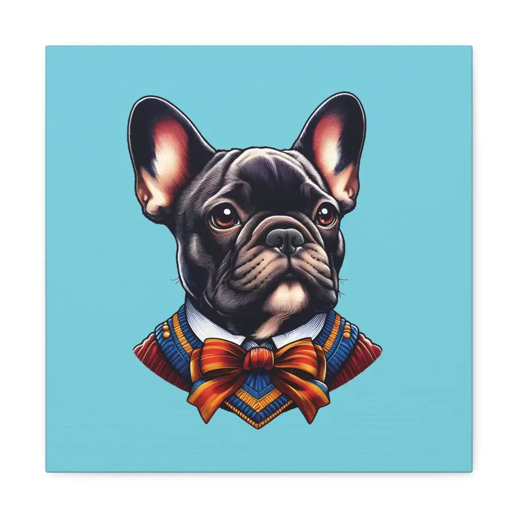 Dapper French Bulldog in Blue Canvas - 12″ x / 1.25’