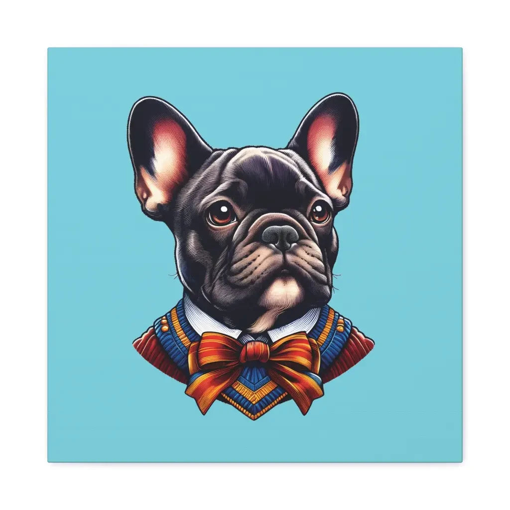 Dapper French Bulldog in Blue Canvas - 6″ x / 1.25’