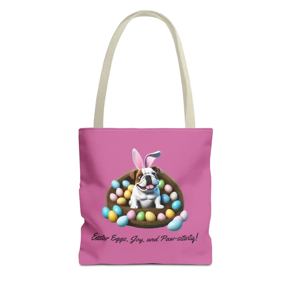 Easter Bulldog Tote - 13’ × 13’’ / Beige Bags