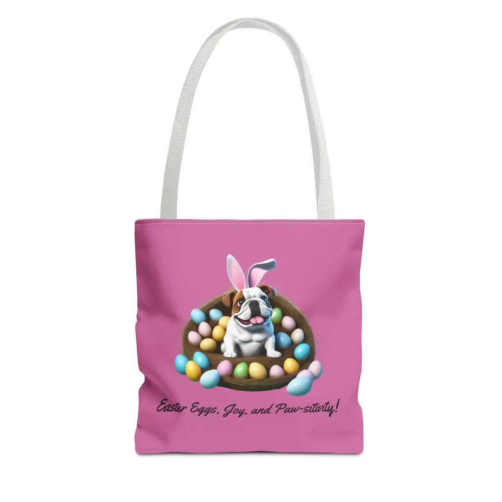 Easter Bulldog Tote - 13’ × 13’’ / White Bags