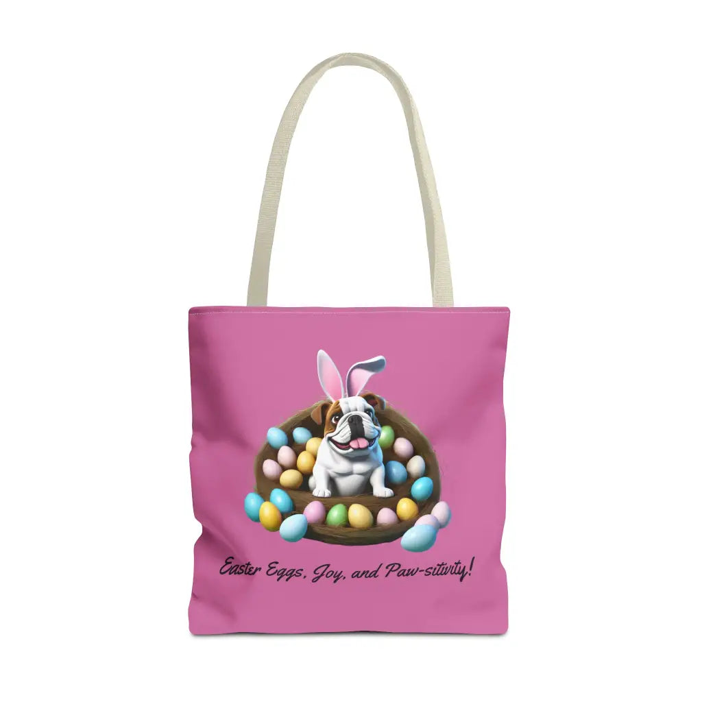 Easter Bulldog Tote - 18’ × 18’’ / Beige Bags