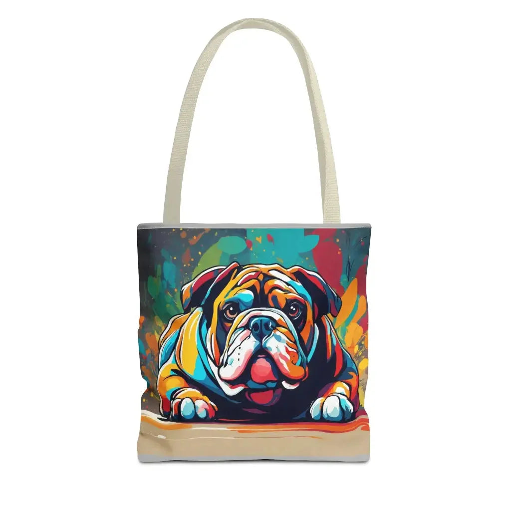 Good Boy Charm Bulldog Tote Bag - 13’ × 13’’ / Beige Bags