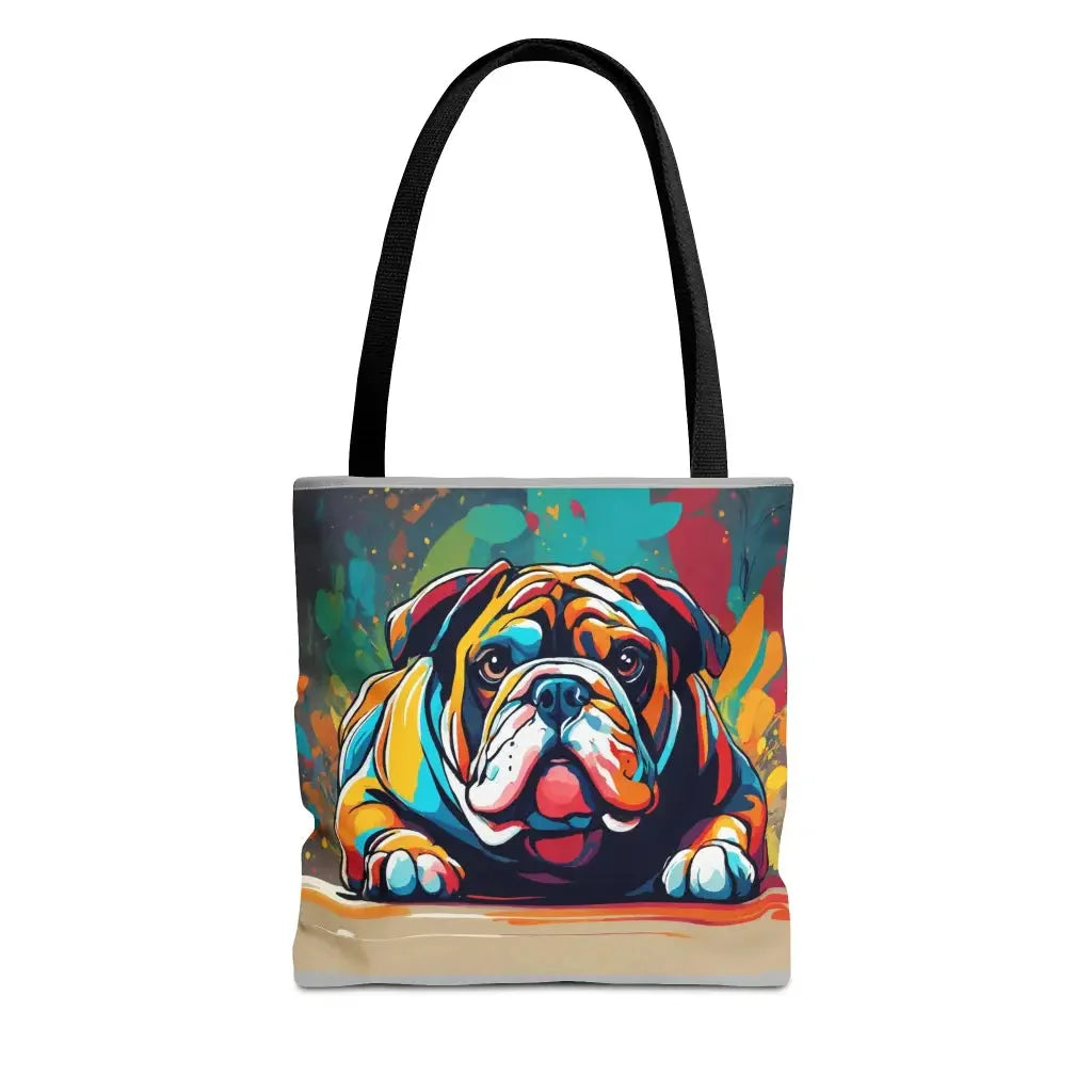 Good Boy Charm Bulldog Tote Bag - 13’ × 13’’ / Black Bags