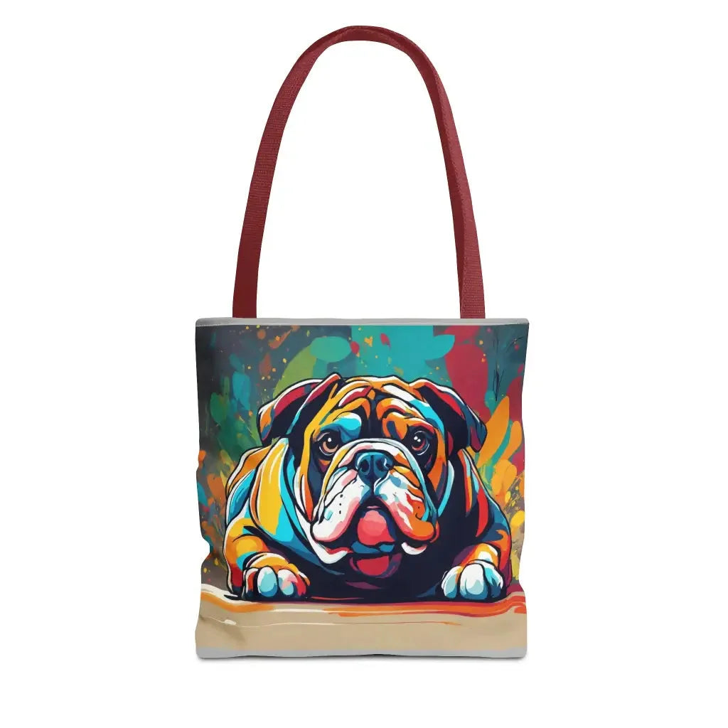 Good Boy Charm Bulldog Tote Bag - 13’ × 13’’ / Red Bags