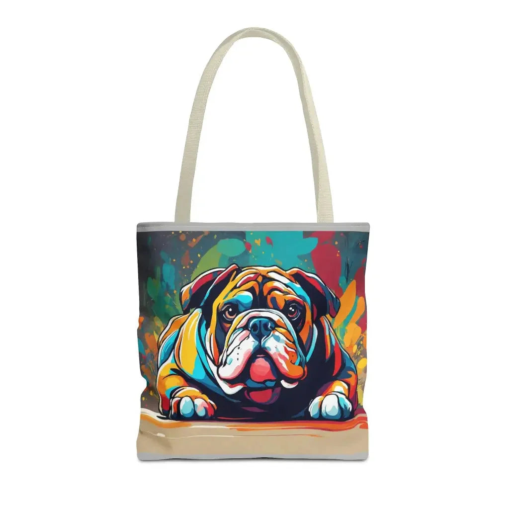 Good Boy Charm Bulldog Tote Bag - 16’ × 16’’ / Beige Bags