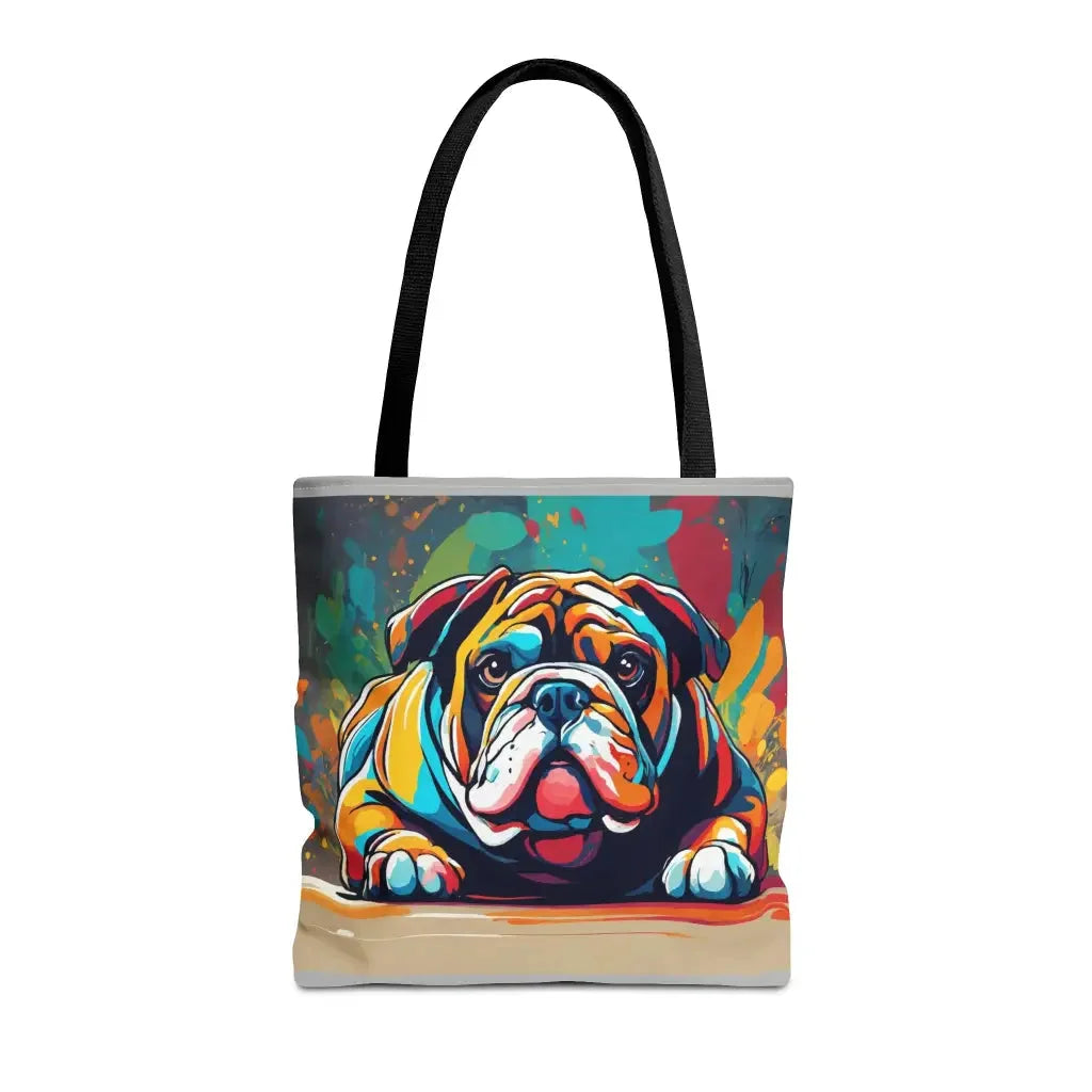 Good Boy Charm Bulldog Tote Bag - 16’ × 16’’ / Black Bags