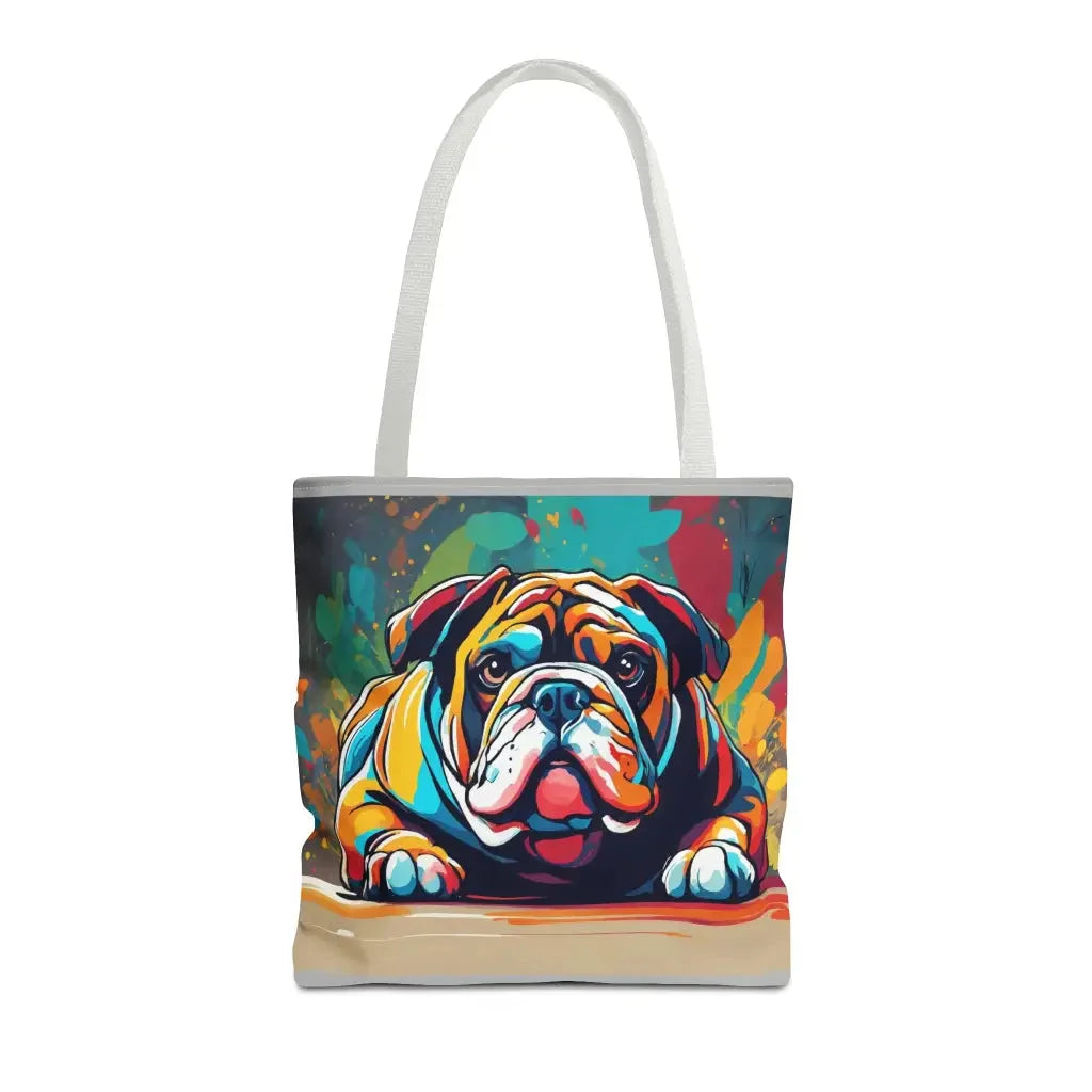 Good Boy Charm Bulldog Tote Bag - 16’ × 16’’ / White Bags