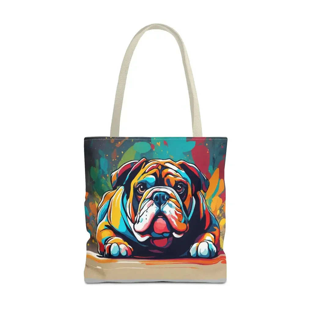 Good Boy Charm Bulldog Tote Bag - 18’ × 18’’ / Beige Bags