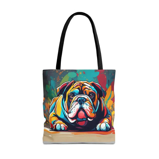Good Boy Charm Bulldog Tote Bag - 18’ × 18’’ / Black Bags