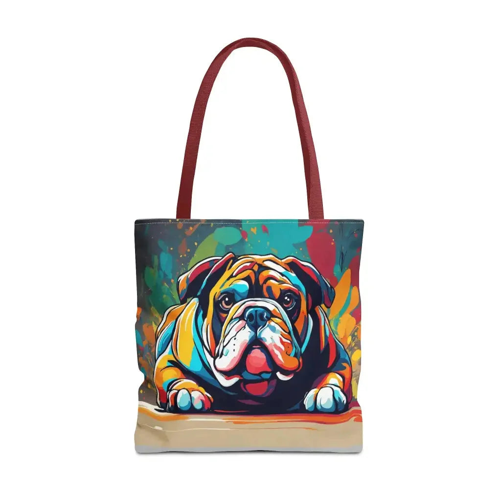 Good Boy Charm Bulldog Tote Bag - 18’ × 18’’ / Red Bags