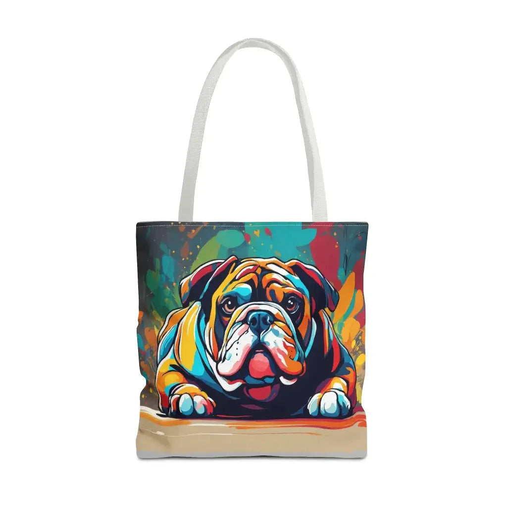 Good Boy Charm Bulldog Tote Bag - 18’ × 18’’ / White Bags