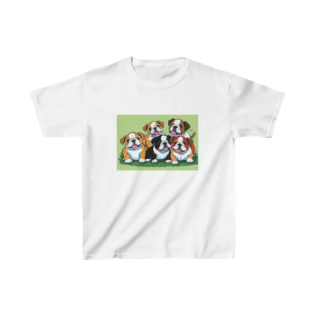 Bulldog Puppies Playtime - Kids Heavy Cotton™ Tee XS