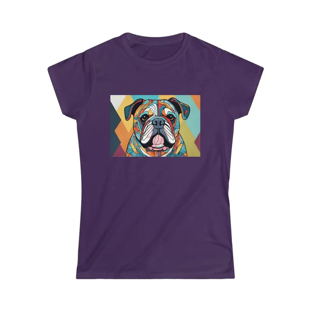Mosaic Canine Harmony Women’s Softstyle Tee - Purple / S