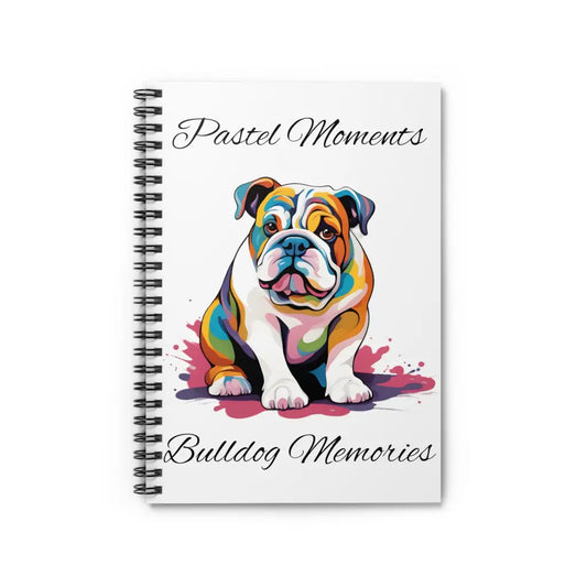 Pastel Bulldog Dreams Spiral Notebook - Ruled Line One Size