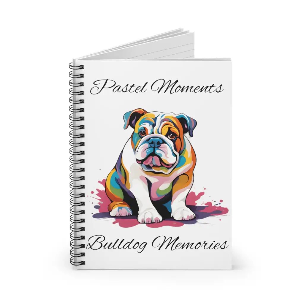 Pastel Bulldog Dreams Spiral Notebook - Ruled Line One Size