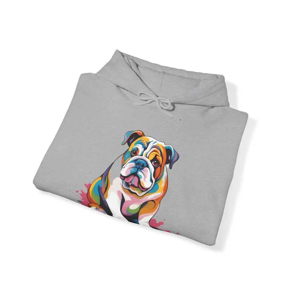 Pastel Painted Bulldog Bliss Hooded Sweatshirt - Hoodie
