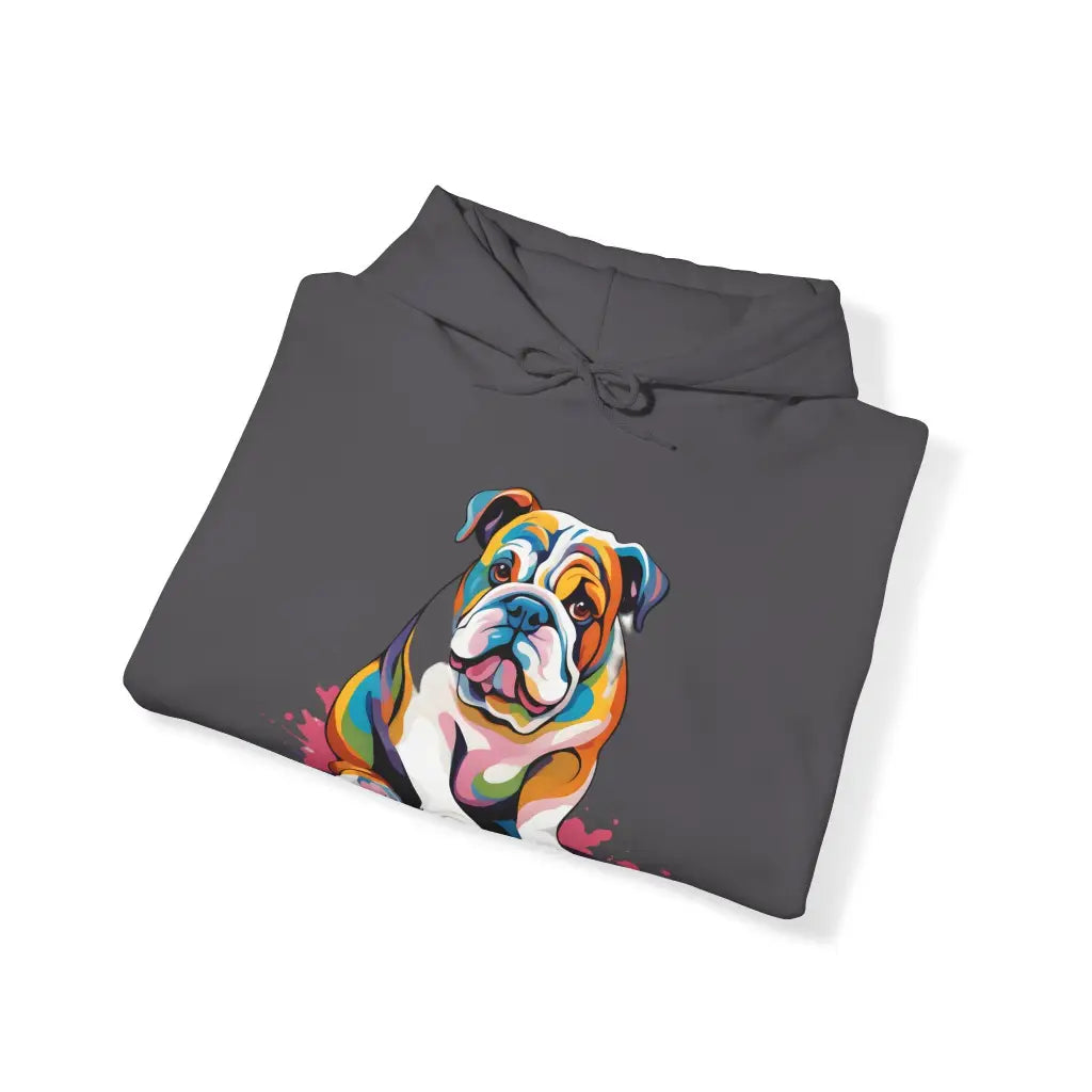 Pastel Painted Bulldog Bliss Hooded Sweatshirt - Hoodie